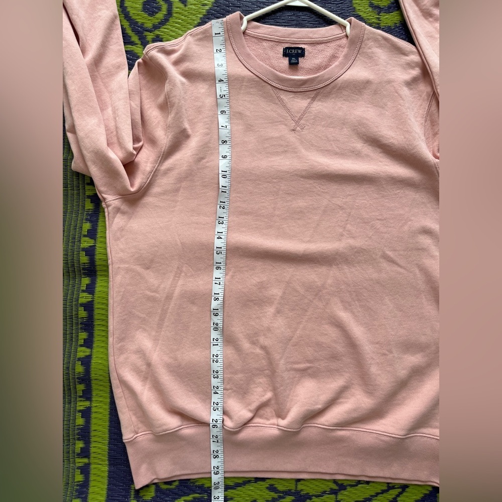J Crew Pink 100% Cotton Crewneck Sweatshirt Size XL - Picture 9 of 10